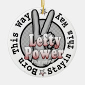 Linkse Power Linkshandige Versiering Keramisch Ornament (Voorkant)