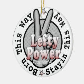 Linkse Power Linkshandige Versiering Keramisch Ornament (Links)