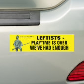 Linkse speeltijd is voorbij, we hebben genoeg geha bumpersticker (Op auto)