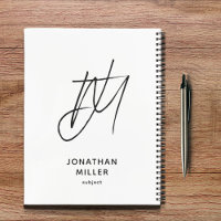 Linkshandig minimalistisch monogram wit