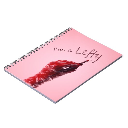 linkshandig ontwerp, een linkshandig bericht notitieboek (Linkerzijde)