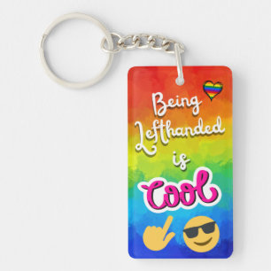 Linkshandig zijn is cool! Kleurrijk Sleutelhanger