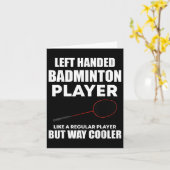 Linkshandige badmintonspeler Grappig Gezegde Manne Kaart (Gele Bloem)