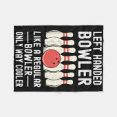 Linkshandige bowler grappige bowlingspeler fleece deken (Voorkant (Horizontaal))