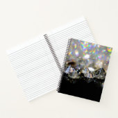 Linkshandige Diamond Custom Name Black School Gear Notitieboek (Binnen)