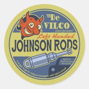 Linkshandige Johnsons Ronde Sticker