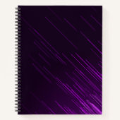 Linkshandige lila geruite bloemenschool op maat notitieboek (Voorkant)