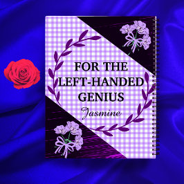 Linkshandige Lila Katoenruit Bloemstuk Aangepaste  Notitieboek