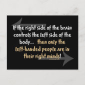linkshandige mensen briefkaart (Voorkant)
