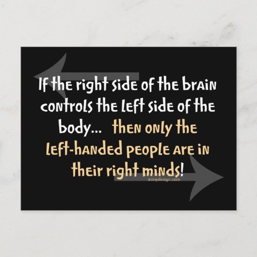 linkshandige mensen briefkaart (Voorkant)