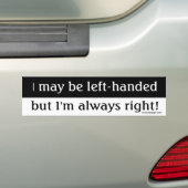 linkshandige mensen bumpersticker (Op auto)