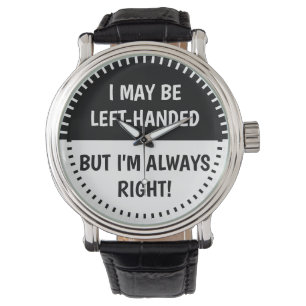 Linkshandige mensen Humor   BW Horloge