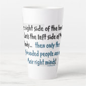 linkshandige mensen latte mok (Voorkant)