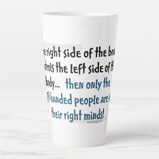 linkshandige mensen latte mok (Voorkant)