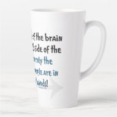 linkshandige mensen latte mok (Rechts)