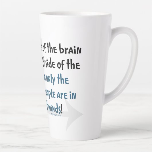 linkshandige mensen latte mok (Rechts)