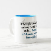 linkshandige mensen mok (Voorkant links)