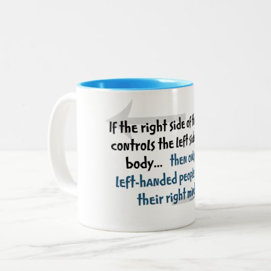 linkshandige mensen mok (Voorkant links)