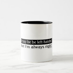 linkshandige mensen tweekleurige koffiemok