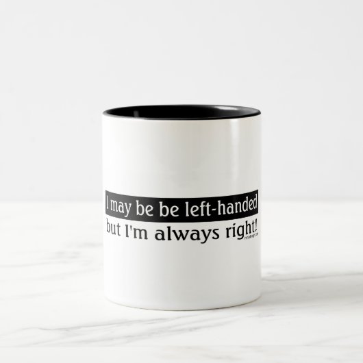 linkshandige mensen tweekleurige koffiemok (Center)