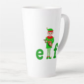 Linkshandige Muzikale Elf Latte Mok (Rechterhoek)