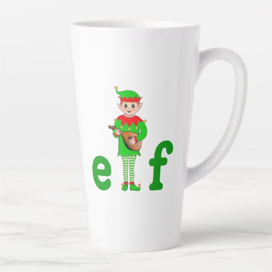 Linkshandige Muzikale Elf Latte Mok (Rechts)