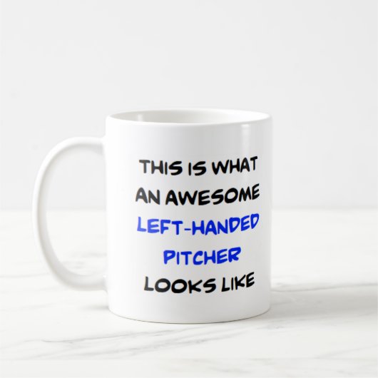 linkshandige pitcher, geweldige koffiemok (Links)