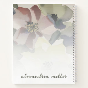 Linkshandige Waterverf Bloemen en groen Notitieboek