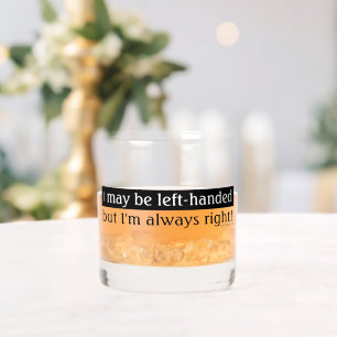 linkshandigen whisky glas