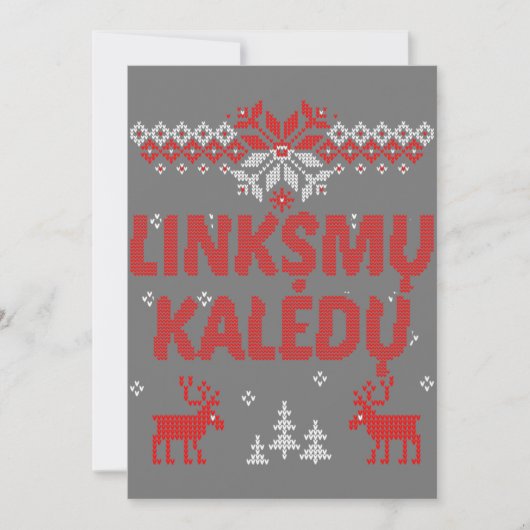 Linksmu Kaledu Litouws kerstcadeau Kaart (Voorkant)