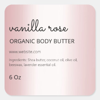 Linkszijdige marge Roos gouden body boter labels
