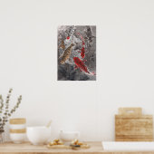 LinLi Chinese Waterverf Art Print - KOI Fish #4 (Keuken)