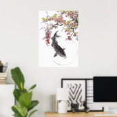 LinLi Chinese Waterverf Art Print - KOI Fish #6 (Thuiskantoor)