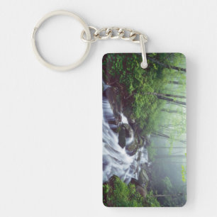 Linn Cove Creek stroomt door nevelige Sleutelhanger