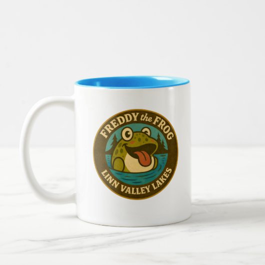 Linn Valley Lakes Freddy mug Tweekleurige Koffiemok (Links)
