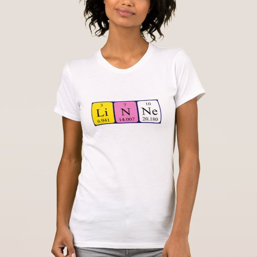 Linne periodiek lijstnaam shirt (Voorkant)