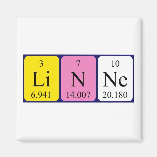 Linne periodieke lijstnaam magnet (Voorkant)