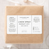 Linnen 4oz spuitfleslabel etiket (Insitu)