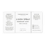 Linnen 4oz spuitfleslabel etiket (Voorkant)