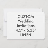 LINNEN 6,25 inch x 4,5 inch bruiloft uitnodiging (Voorkant)