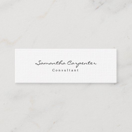 Linnen Aantrekkelijk Stijlvolle Eenvoudige Plain M Mini Visitekaartje (Voorkant)