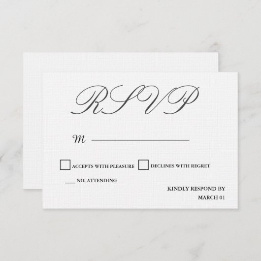 Linnen antwoord Modern Plain Minimalist (Voorkant / Achterkant)