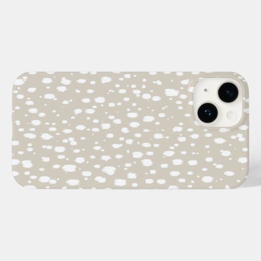 Linnen Beige Abstracte Verspreide Stippen Case-Mate iPhone Case (Achterkant (horizontaal))