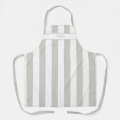 Linnen Beige Candy Streep Schort (Voorkant)