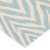 Linnen Beige en Blauwe Zebra Print Korte Tafelloper (Hoek)
