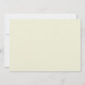 Linnen Beige Grijs Moderne bruiloft uitnodiging (Achterkant)