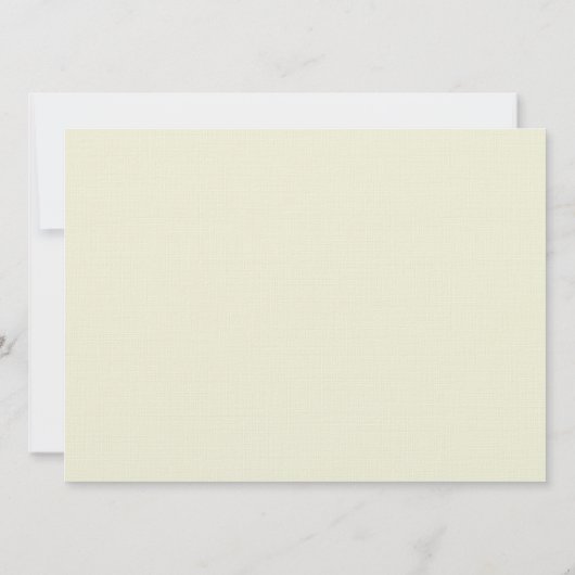 Linnen Beige Grijs Moderne bruiloft uitnodiging (Achterkant)