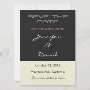 Linnen Beige Grijs Moderne bruiloft uitnodiging