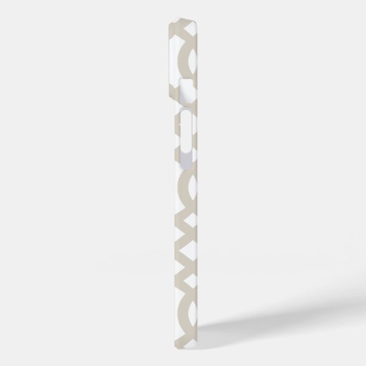 Linnen Beige Modern Trellis Case-Mate iPhone Case (Achterkant / Links)
