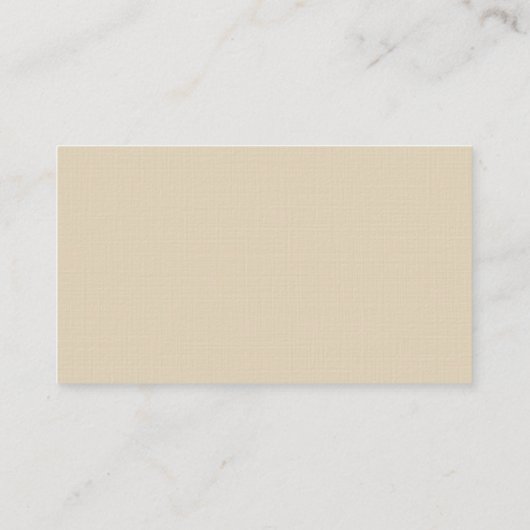 Linnen Beige Moderne Minimalistische Professional Visitekaartje (Achterkant)